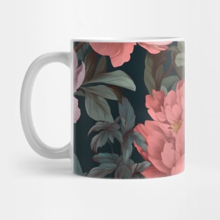 Enchanting Peony Tapestry: A Floral Symphony Mug